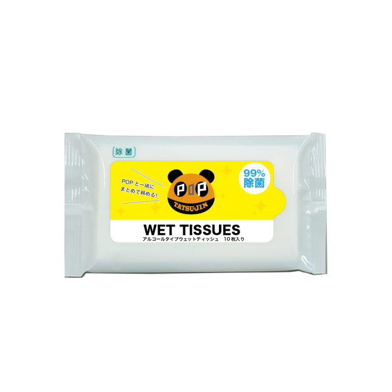 アルコール除菌ウェットティッシュ (フラップ印刷)